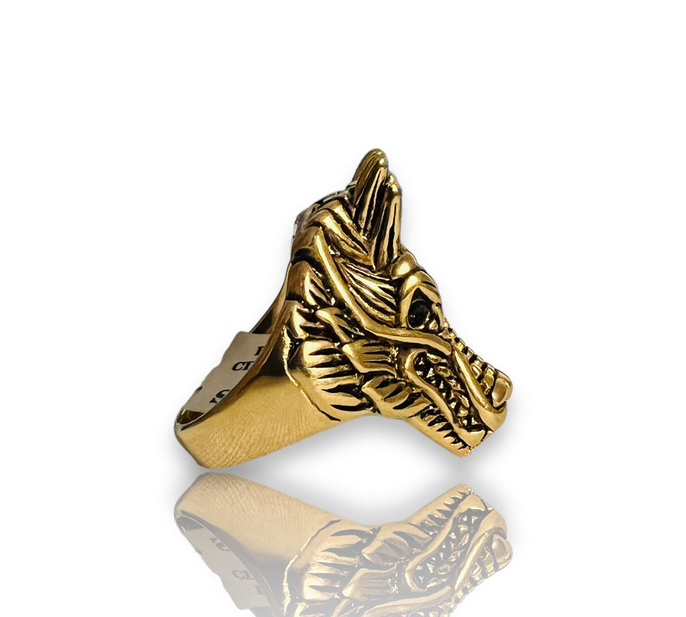 ANILLO ACERO INOXIDABLE: CABEZA DE DRAGON